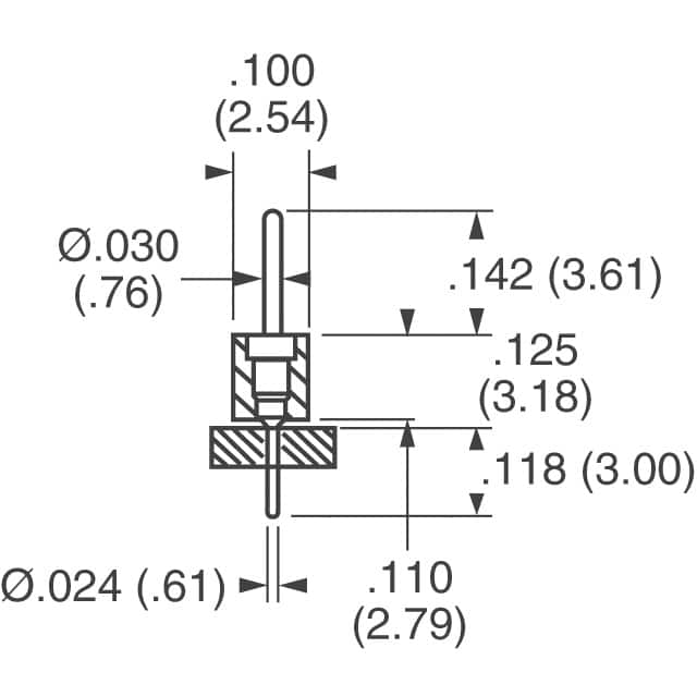 800-10-003-10-002000 Mill-Max Manufacturing Corp.  Headers Male Pins